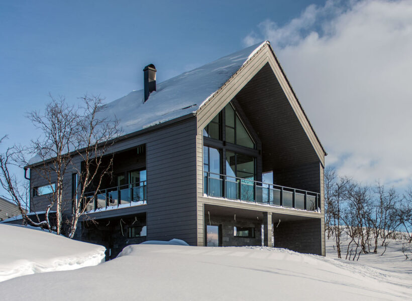 Villa Kilpisjärvi, ett modernt hus med sadeltak