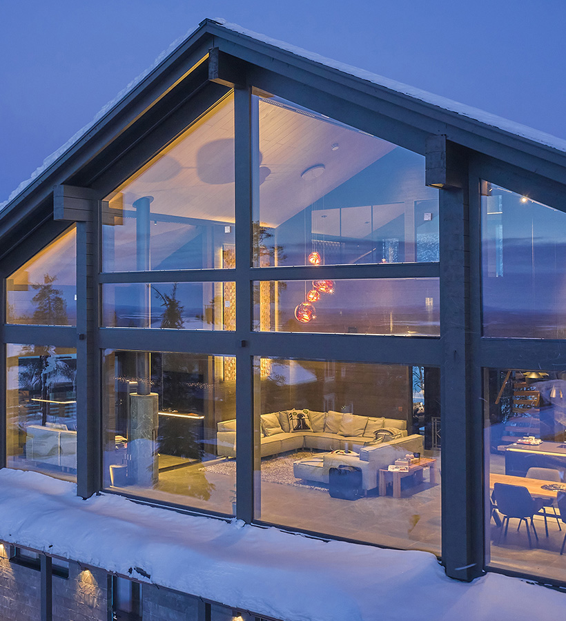 HTWS-ikkunat Polar-hirsihuvilassa