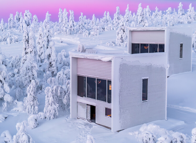 Valo Ice Cube-villor är moderna och lyxiga timmervillor.
