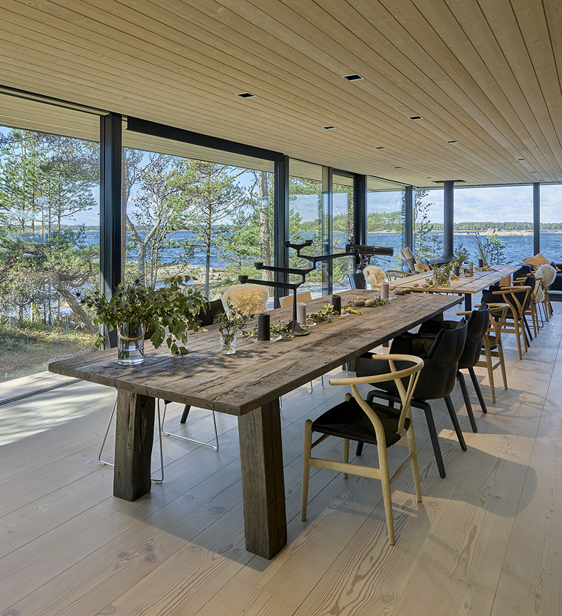 Villa Kivi -huvilan ruokailutila