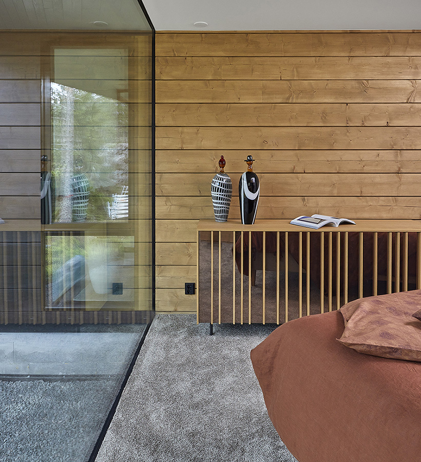 Sovrum i en modern villa